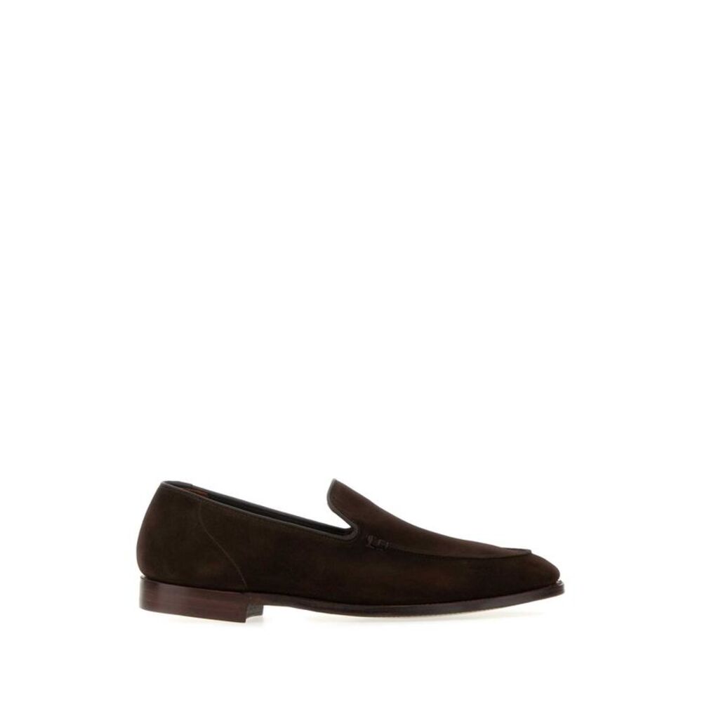 Crockett&Jones Men Dark Brown Suede Salcombre Loafers